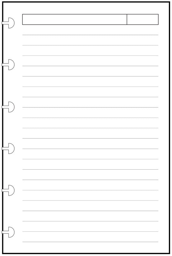 CPP Note Paper with Subject Line