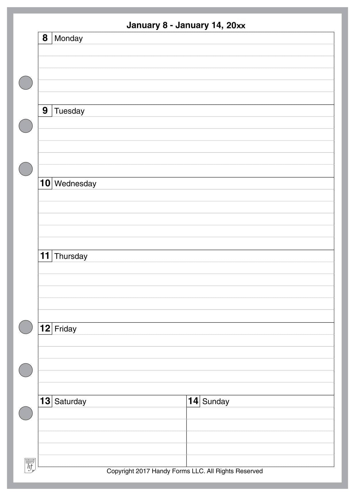 A5 Weekly and Monthly Planner, 1 Page Per Week, 2 Pages Per Month, Wit ...