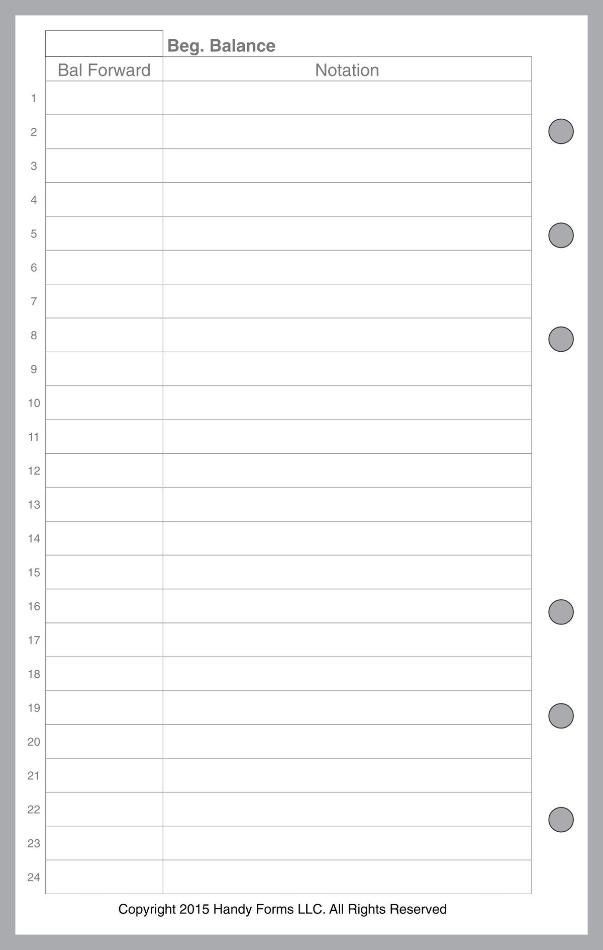 Compact Paperwork Compact Payment / Expense Record and Check Register – Handy Forms