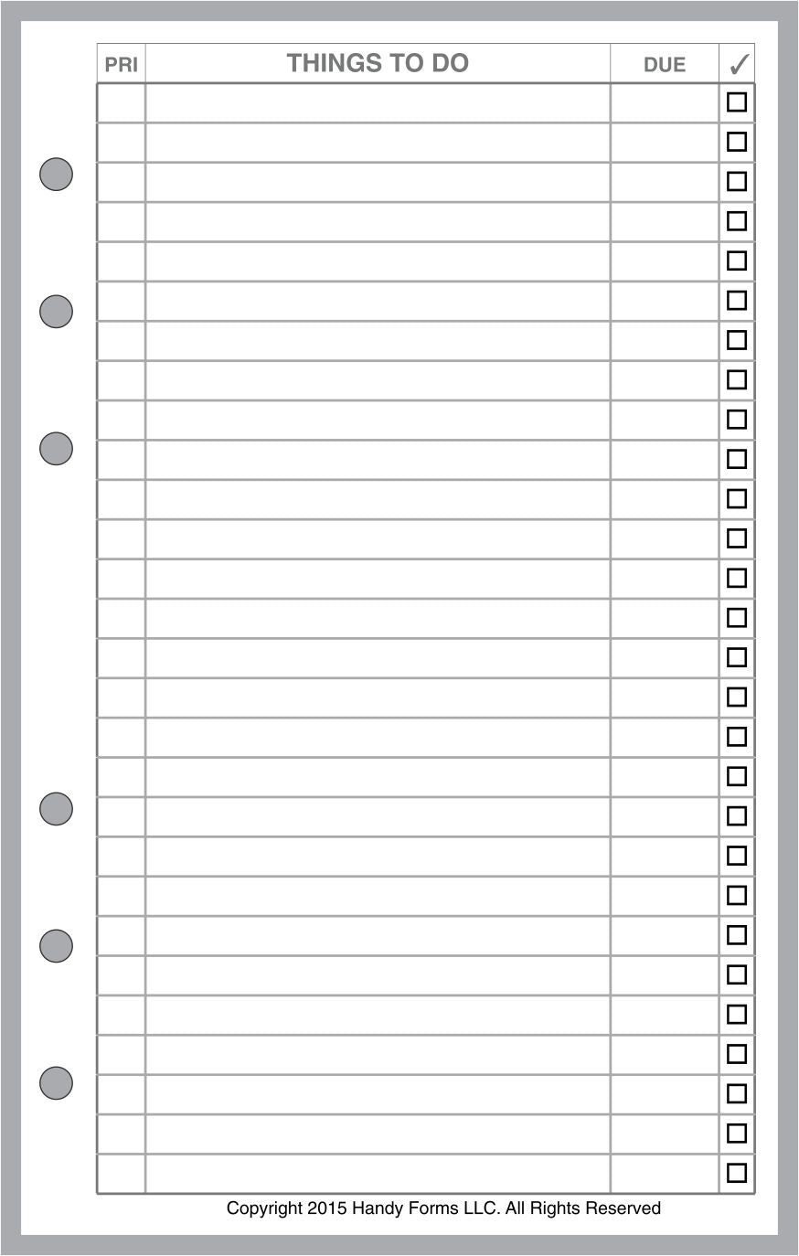 Compact To-Do Checklist with Priority and Due Date