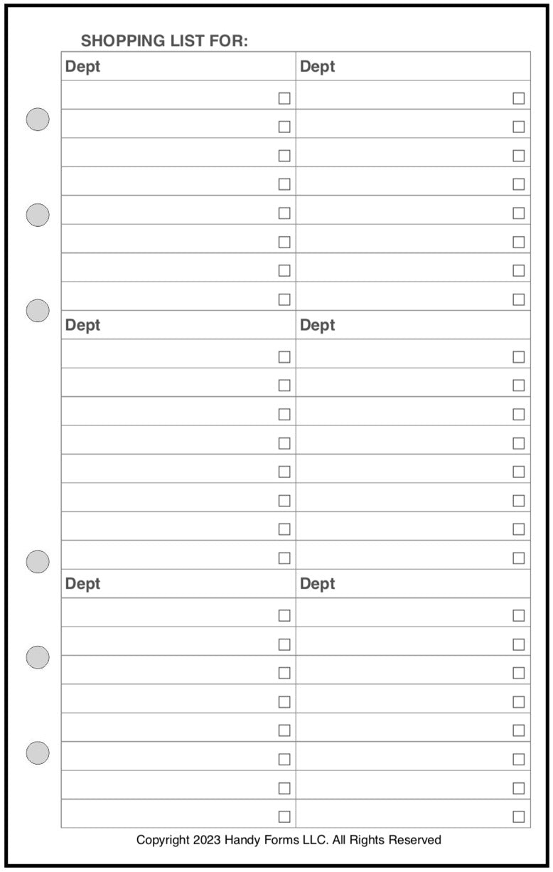 Compact Daily and Weekly Menu Planner