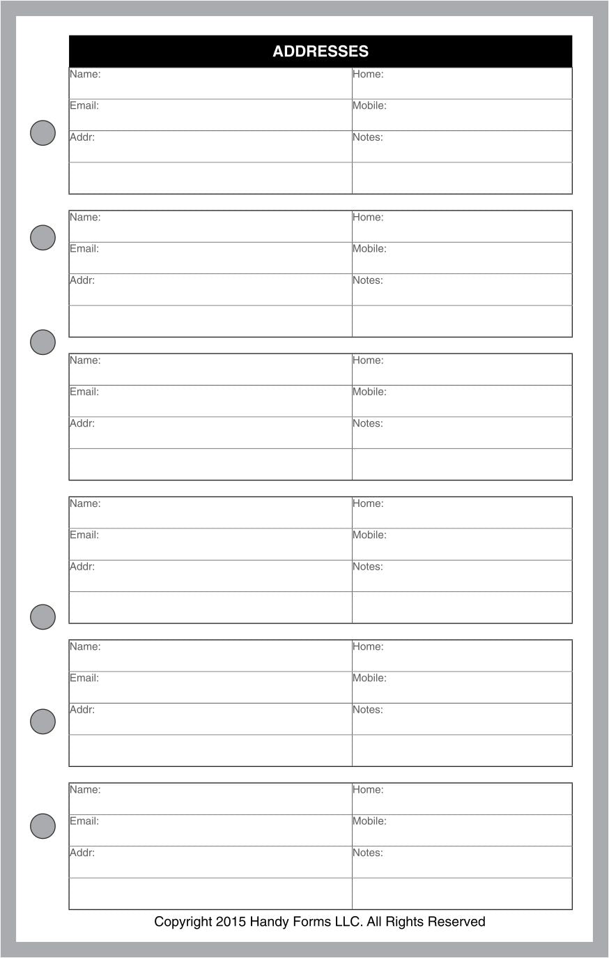 Compact Name & Address Pages + Tab Index