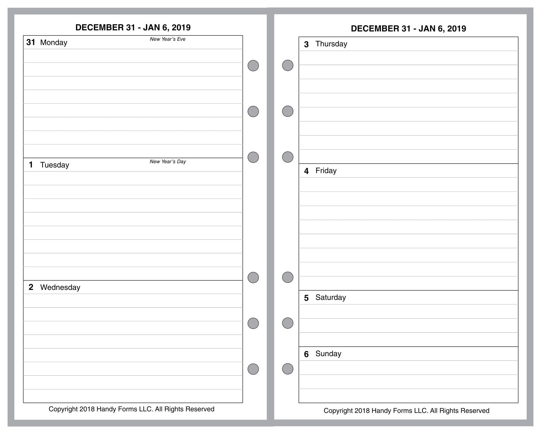 Compact Weekly and Monthly Planner, 2 Pages Per Week, 2 Pages Per Mont ...