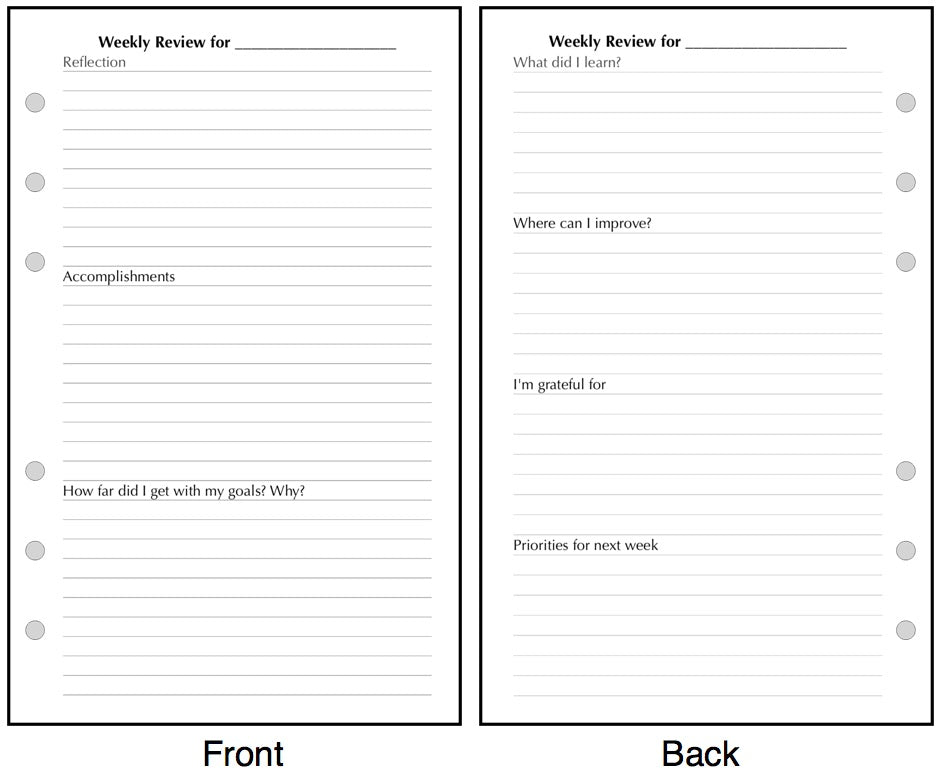 Compact Size Weekly Reflection