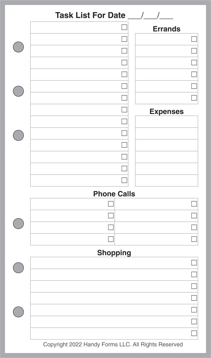 FCP Daily Task List