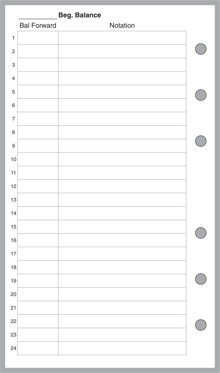 FCP Payment / Expense Record and Check Register