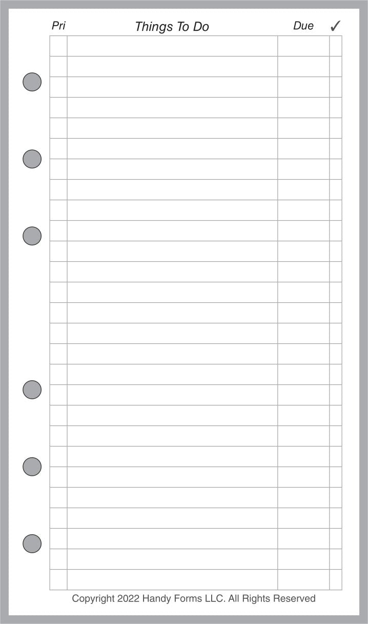 FCP To-Do Checklist with Priority and Due Date