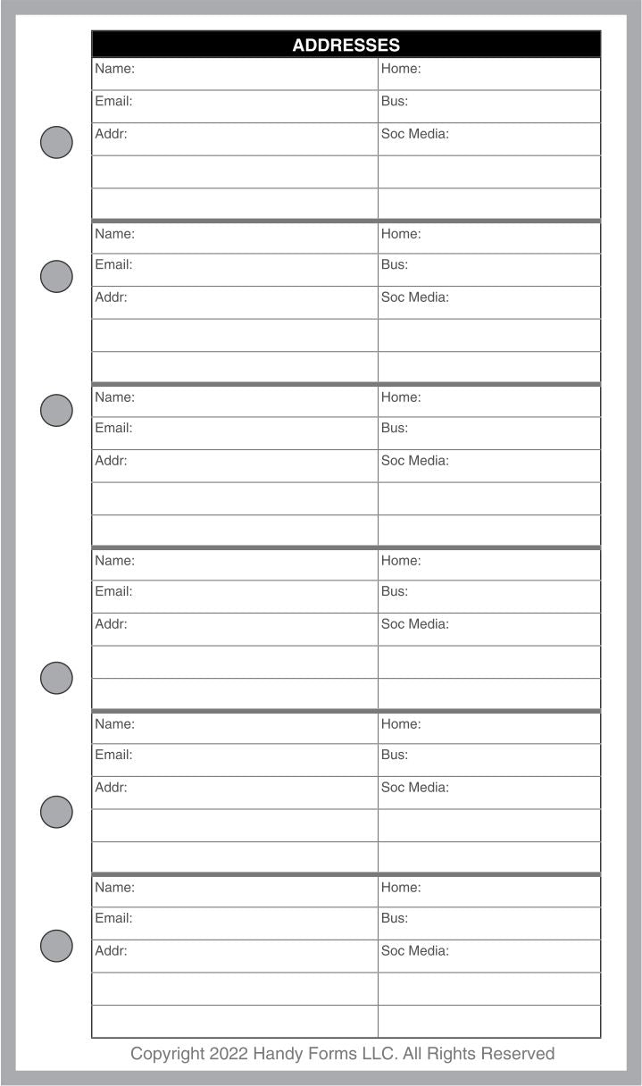 FCP Name & Address Pages + Tab Index