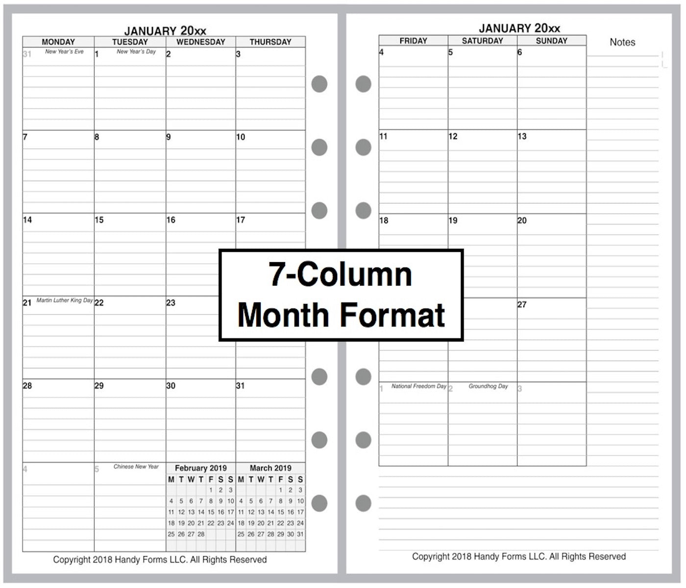Pocket Daily and Monthly Planner, 1 Page Per Day, 2 Pages Per Month, With Lines, Style K2