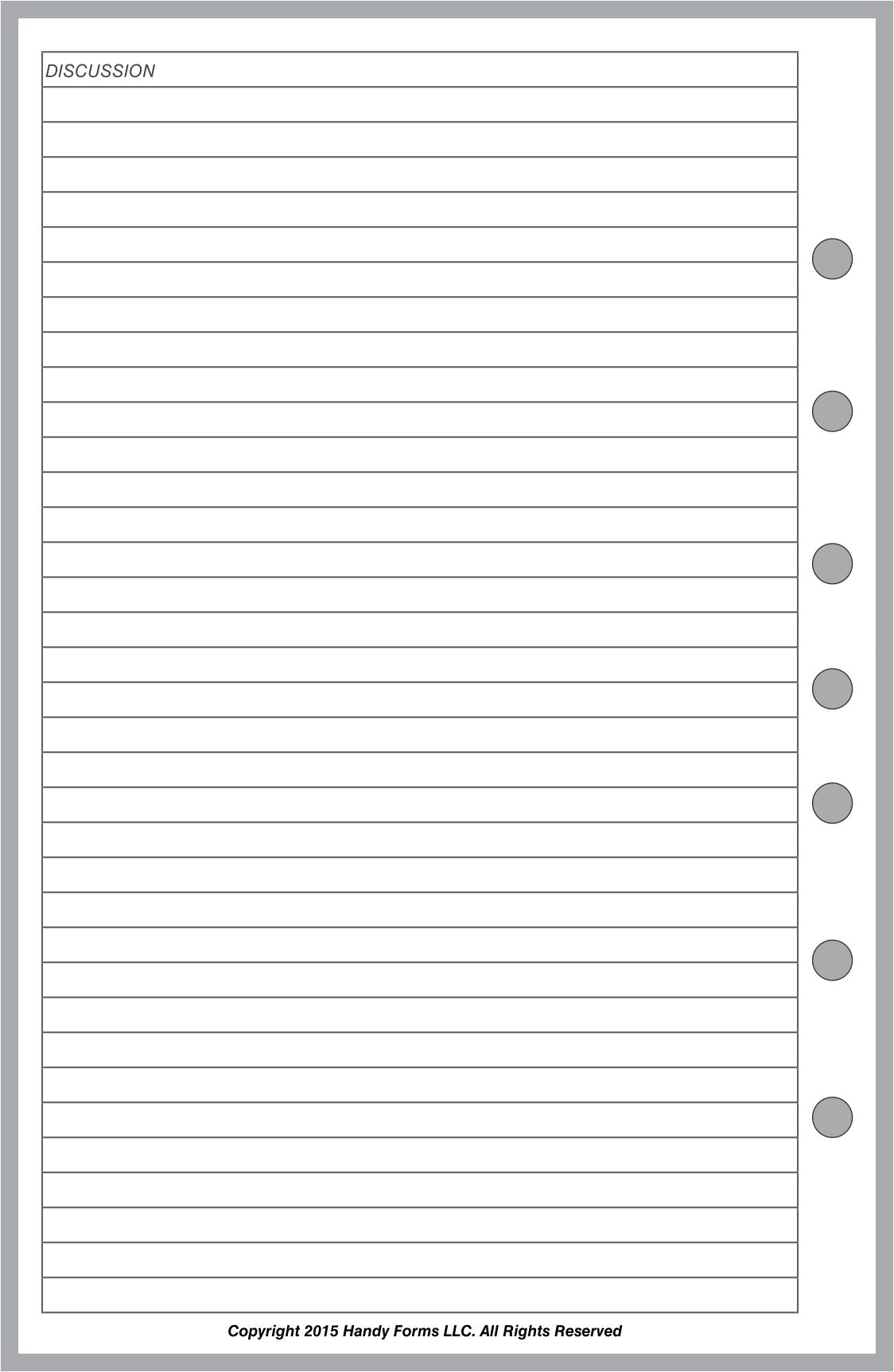 Half-letter size Meeting Planner and Organizer