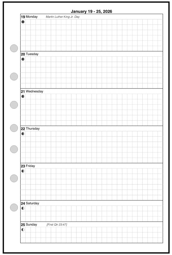 Week Over Week Form Classic Weekly and Monthly Planner, 1 Page Per Week, 2 Pages Per Month ...