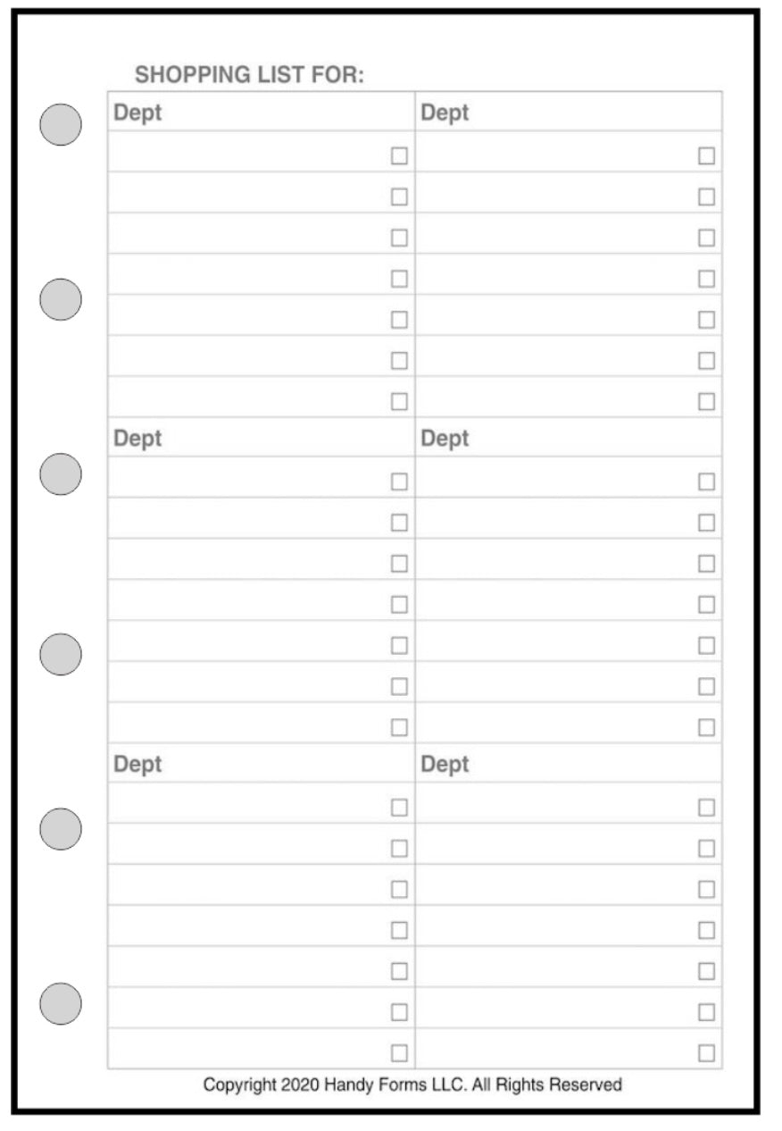 Pocket Shopping List