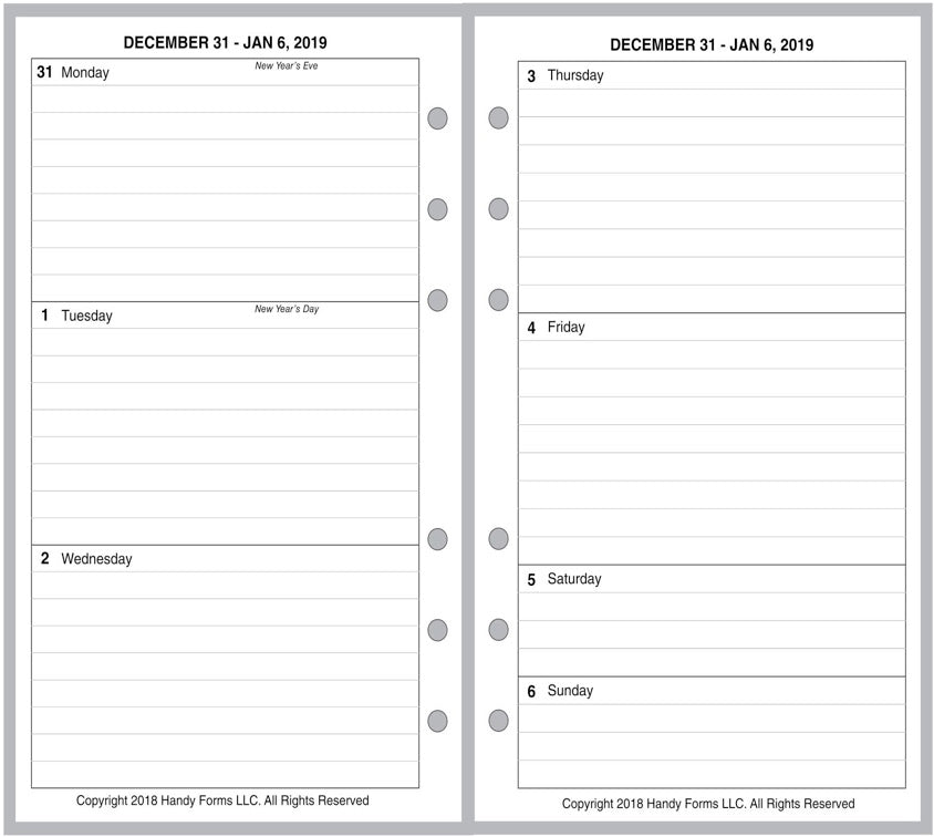 Personal Weekly and Monthly Planner, 2 Pages Per Week, 2 Pages Per Month, Style B