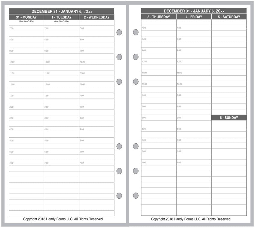 Personal Weekly and Monthly Planner, 2 Pages Per Week, 2 Pages Per Month, Style B