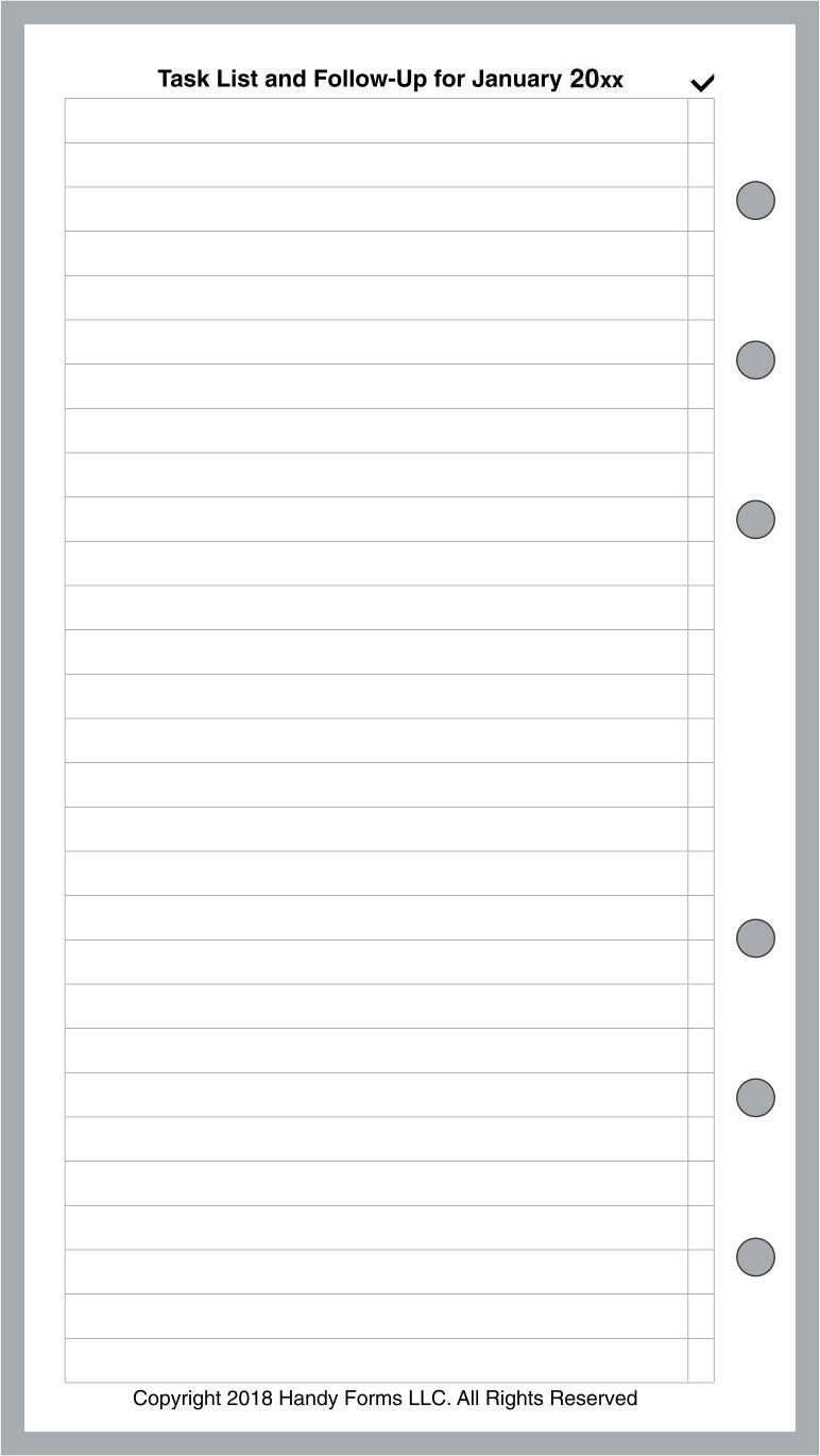 Personal Monthly Planner and Habit Tracker, With Lines