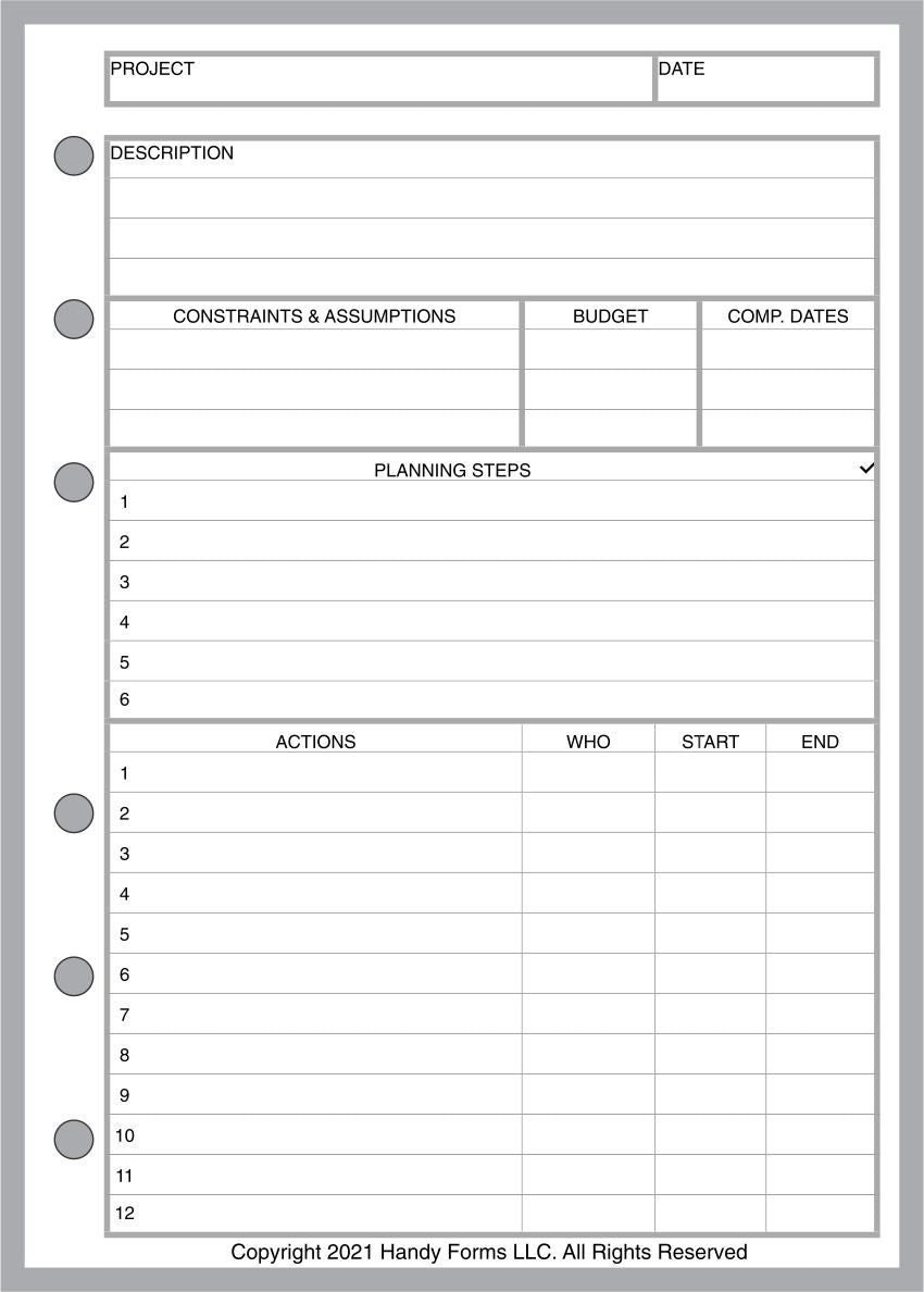 A6 Project Planner