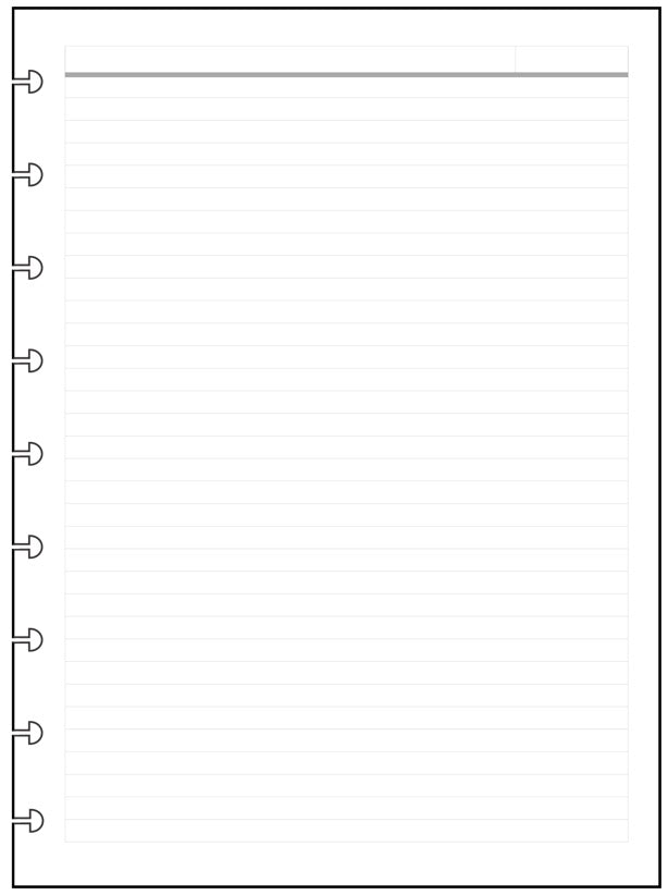 Classic Note Paper with Subject Line