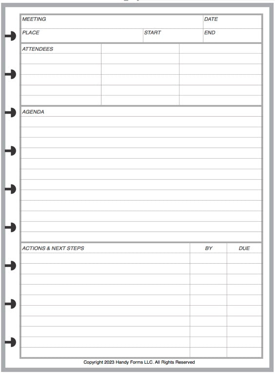 Classic Meeting Planner and Organizer