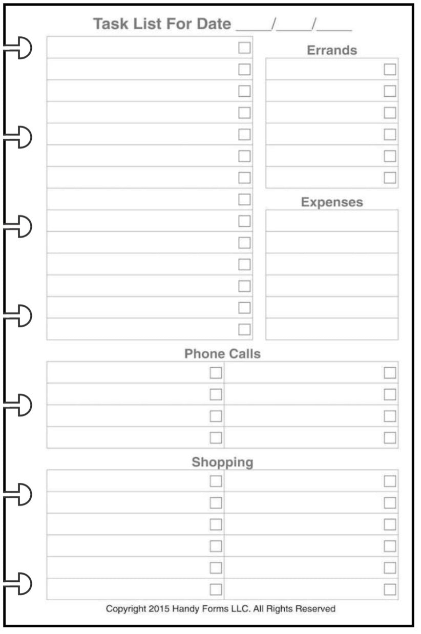 Mini Daily Task List