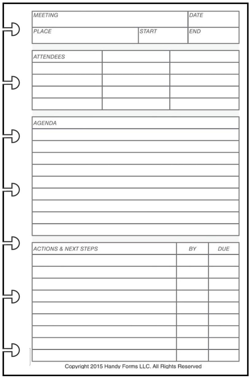 Mini Meeting Planner and Organizer