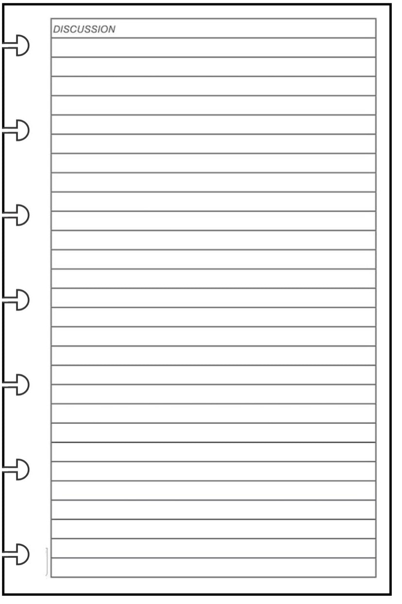 Mini Meeting Planner and Organizer - Extra Discussion Pages