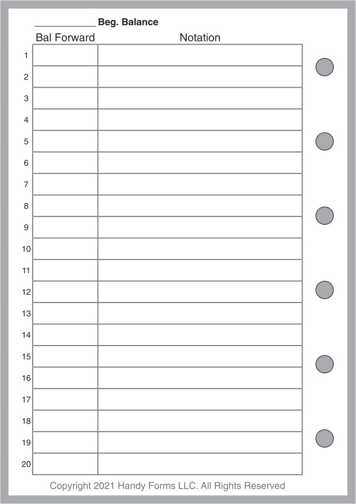 Pocket Plus Payment / Expense Record and Check Register