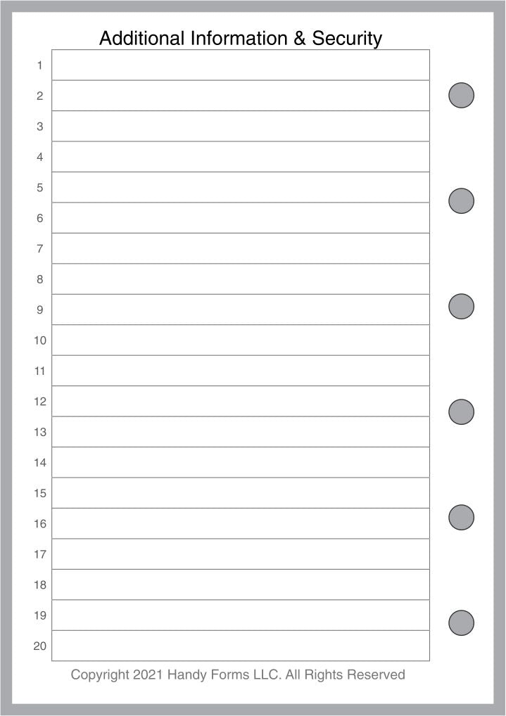 Pocket Plus Login / Password Reference
