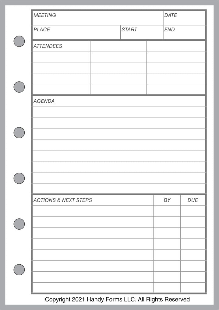 Pocket Plus Meeting Planner and Organizer