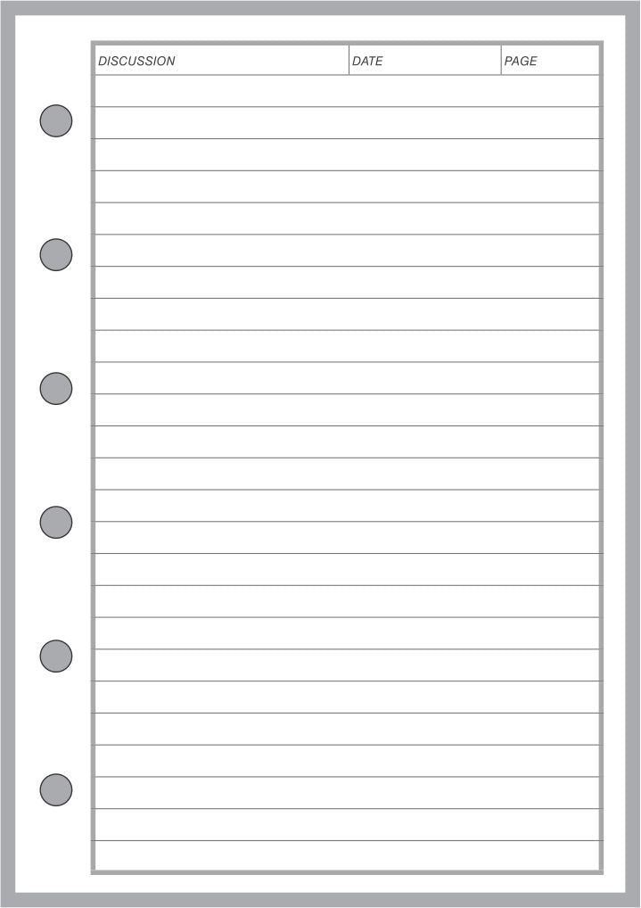 Pocket Plus Meeting Planner and Organizer - Extra Discussion Pages