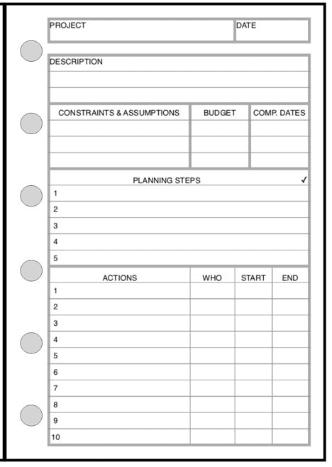 Pocket Plus Project Planner and Organizer