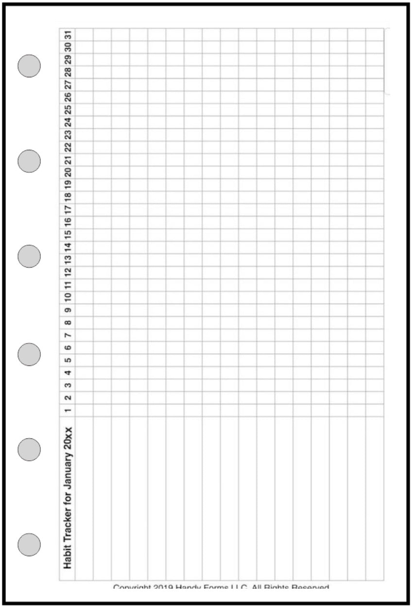 Pocket Plus Monthly Planner and Habit Tracker, No Lines
