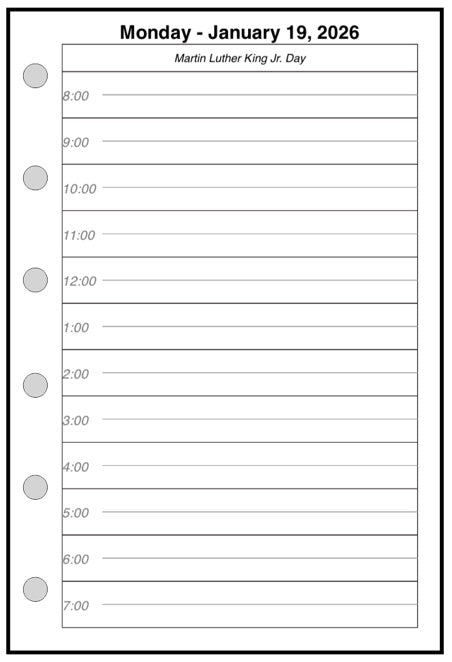 Pocket Plus Daily and Monthly Planner, 1 Page Per Day, 2 Pages Per Month, With Lines, Style B