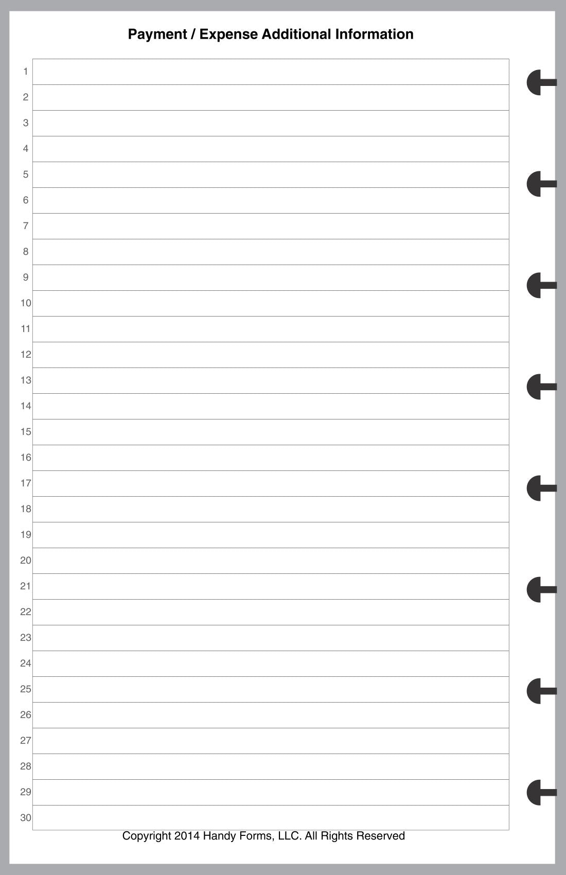 Junior Payment / Expense Record and Check Register