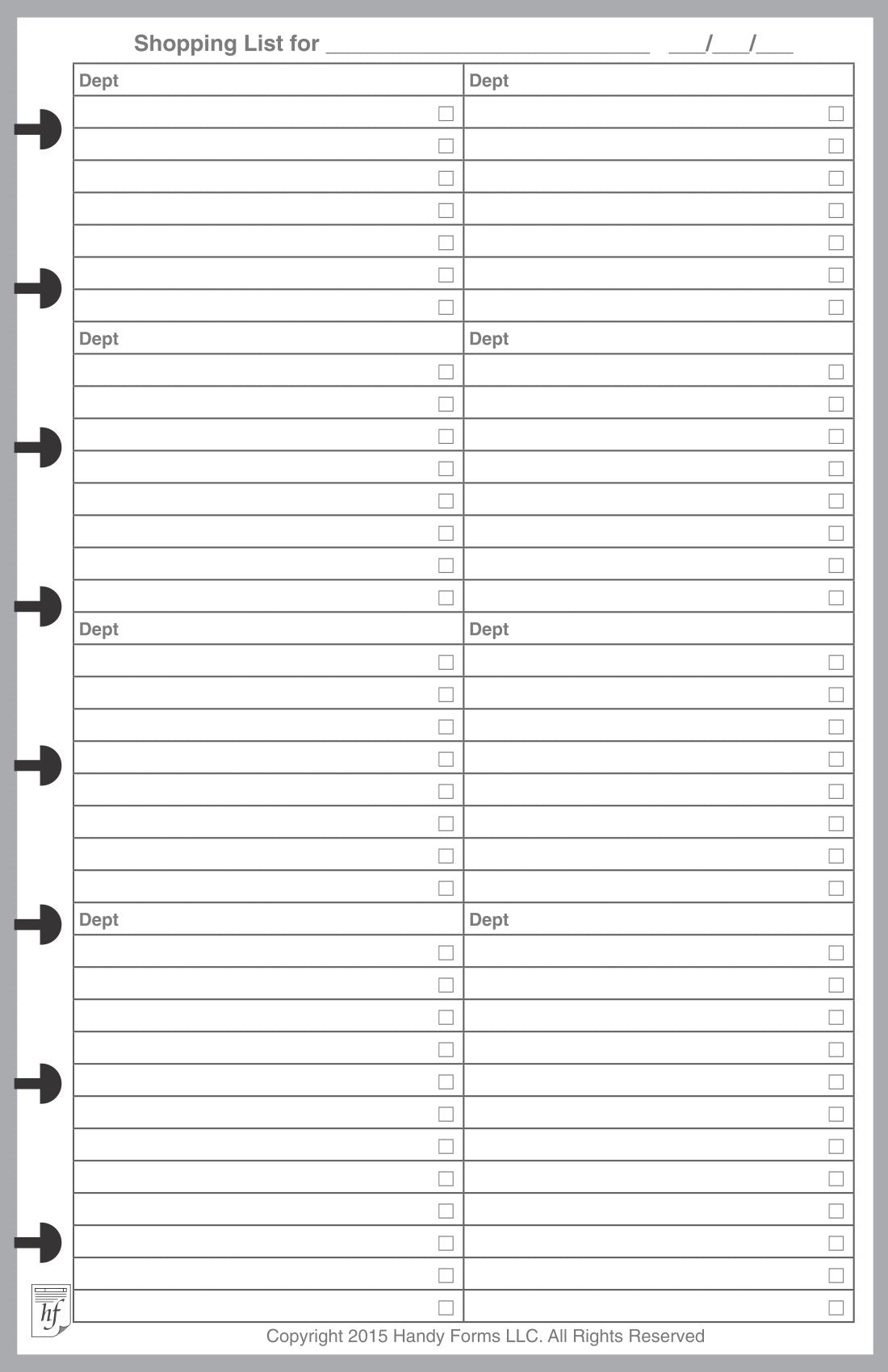 Junior Shopping List