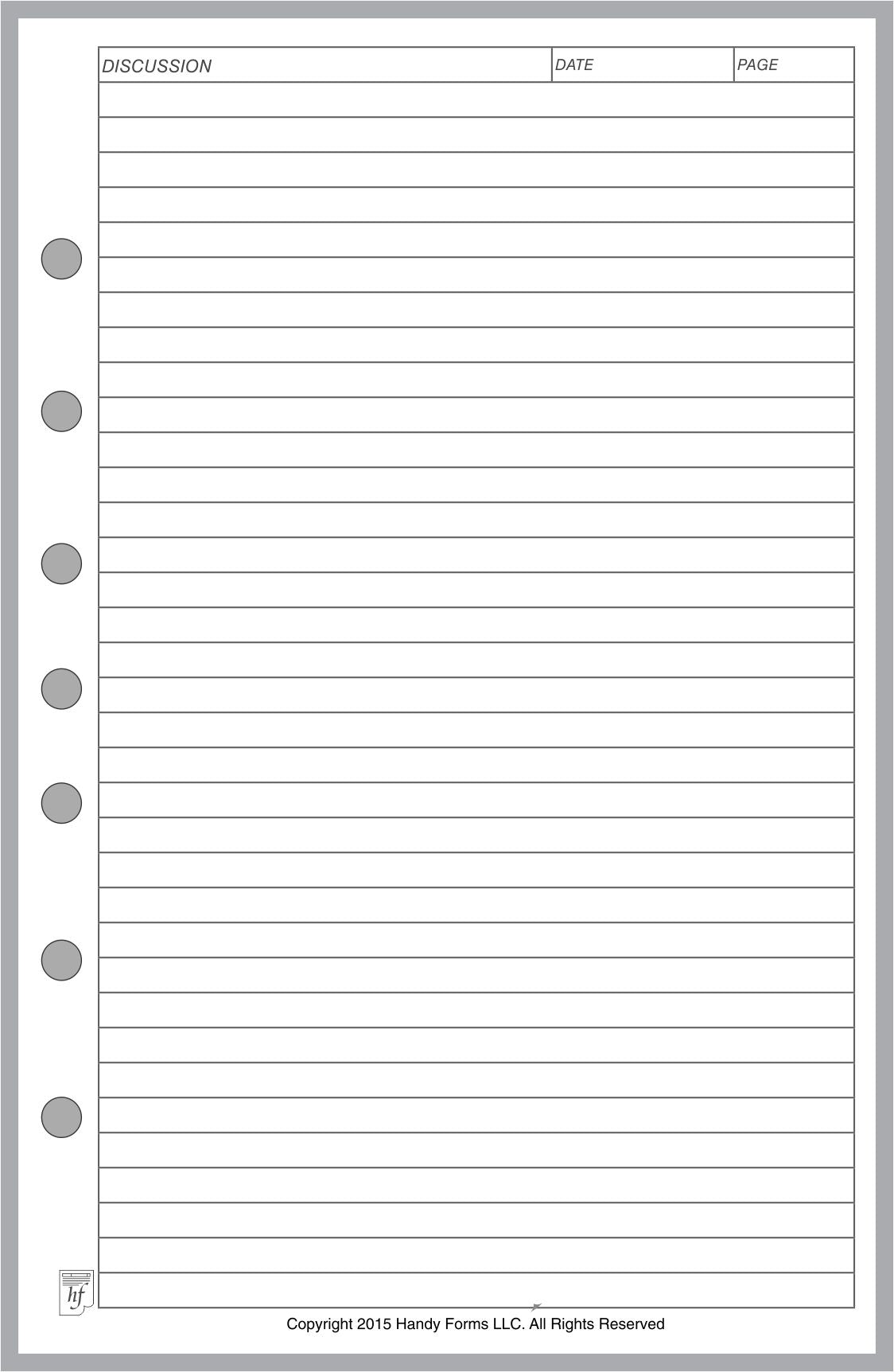 Junior Meeting Planner and Organizer - Extra Discussion Pages