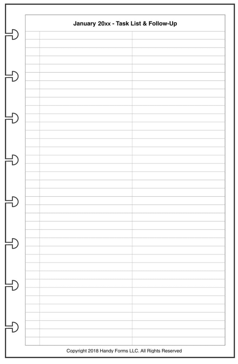 Junior Monthly Planner, 4 Pages Per Month, With Lines