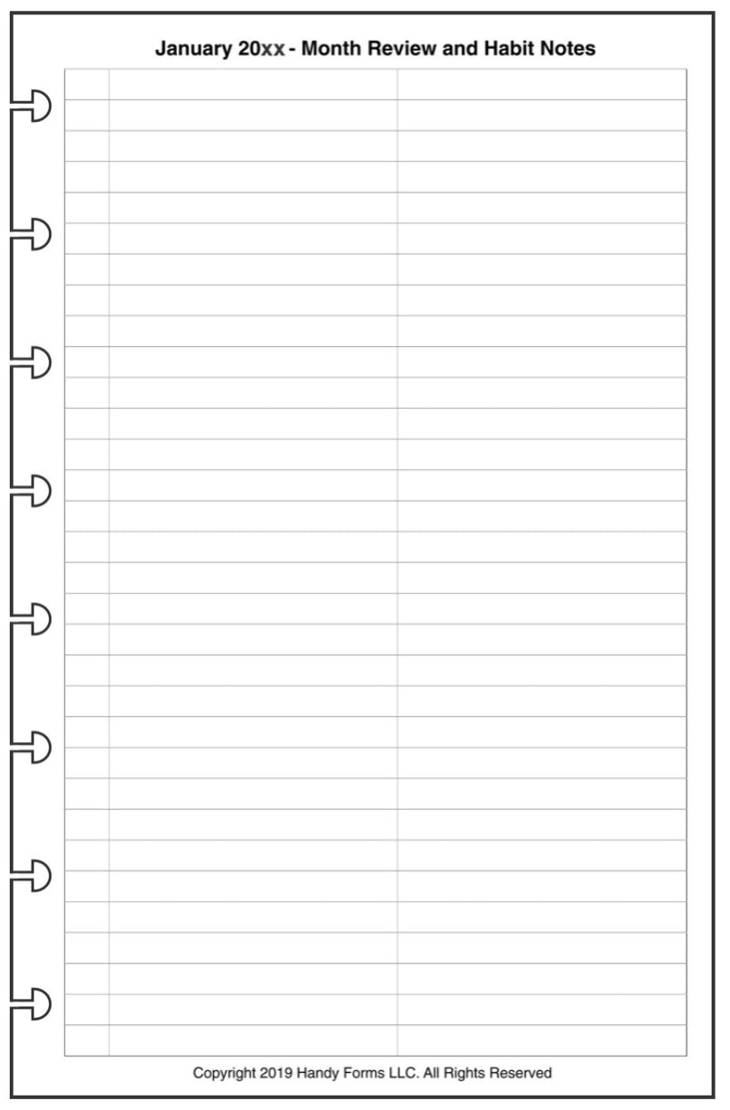 Junior Monthly Planner and Habit Tracker, With Lines
