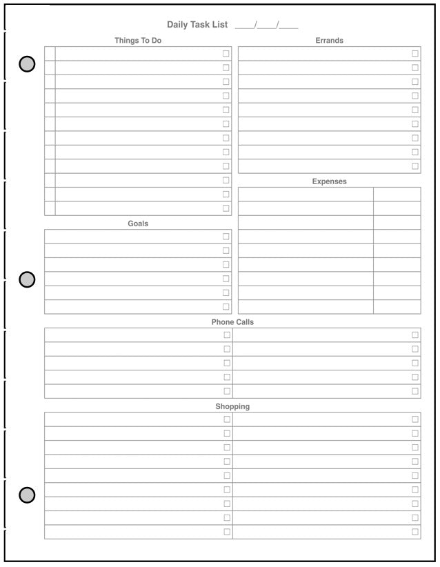 USL Daily Task List