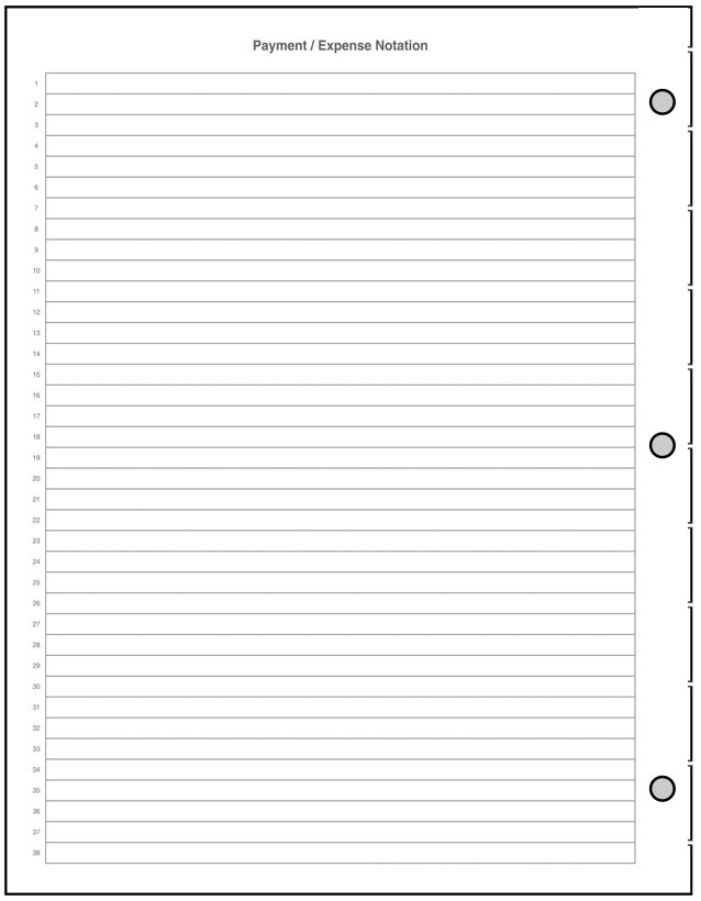 USL Payment / Expense Record and Check Register