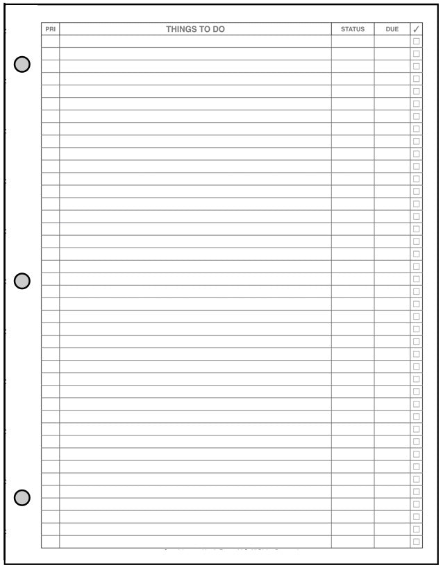 USL To-Do Checklist with Priority and Due Date
